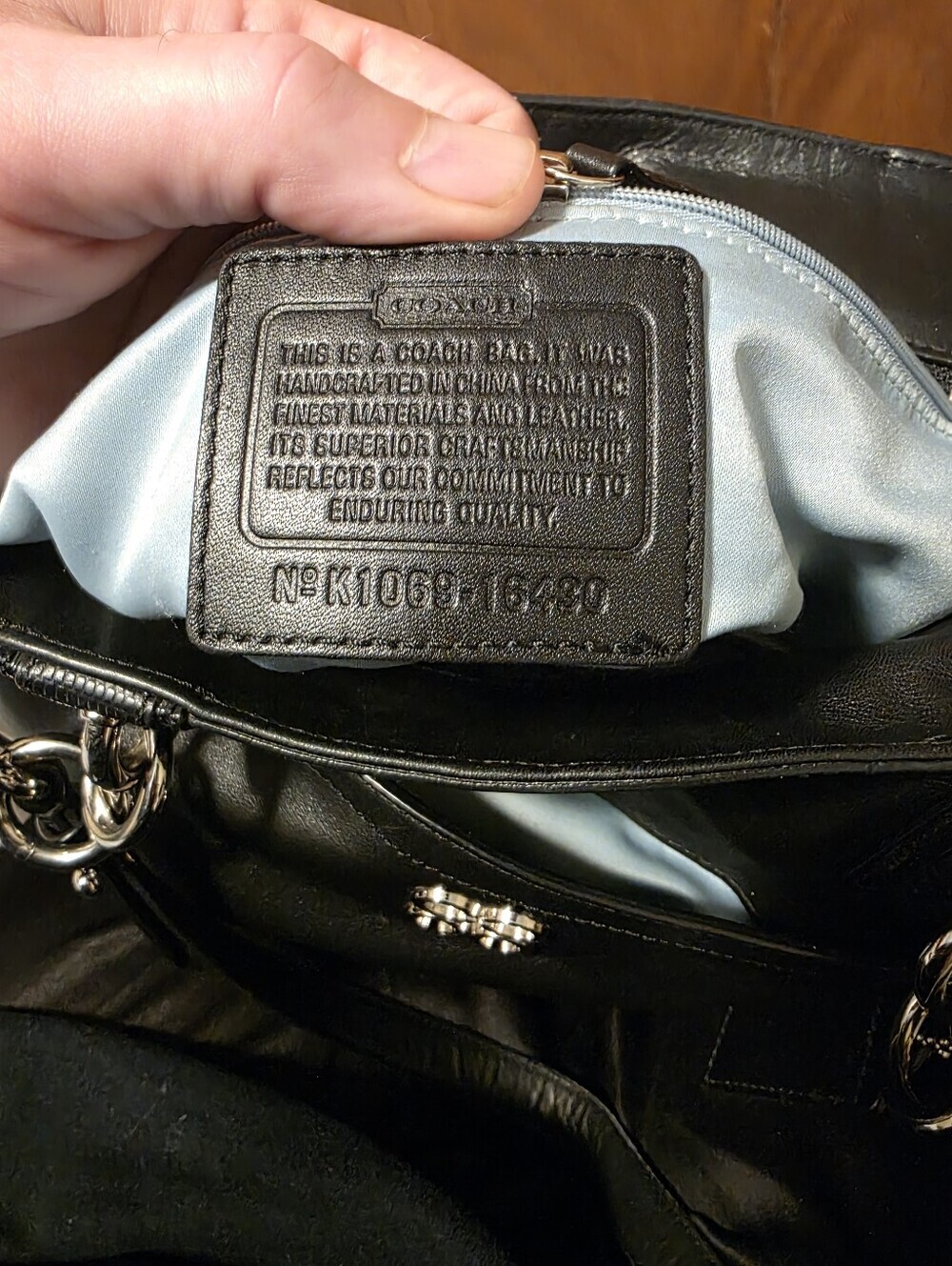 Coach Collette In Black Cowhide,buttery Soft Leather - Picture 5 of 16